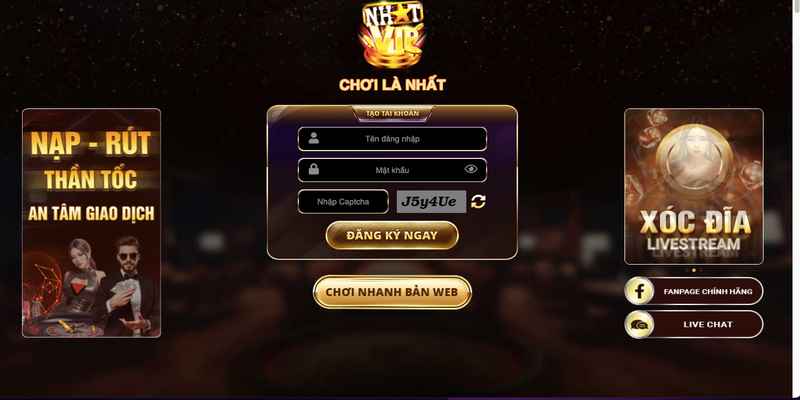 Nhatvip: Game bài đổi thưởng đẳng cấp số 1 nạp rút thần tốc 4 Hướng dẫn tân thủ các bước đăng ký Nhatvip chi tiết nhất